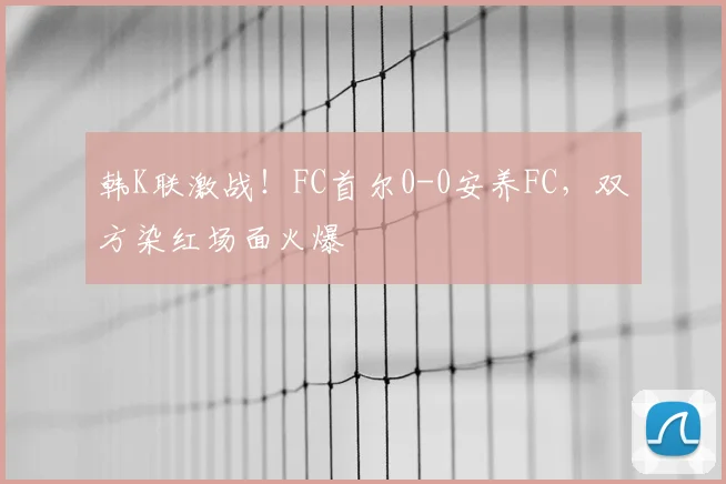 韩K联激战！FC首尔0-0安养FC，双方染红场面火爆